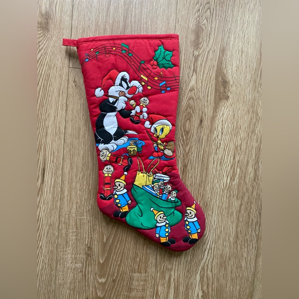 Vintage 1999 Looney Tunes Christmas Stocking